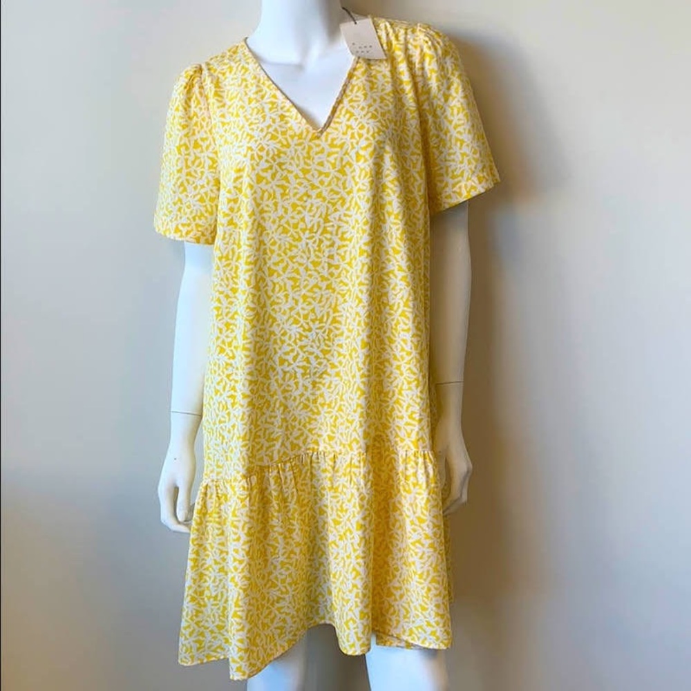 A New Day yellow dress worn ruffle bottom